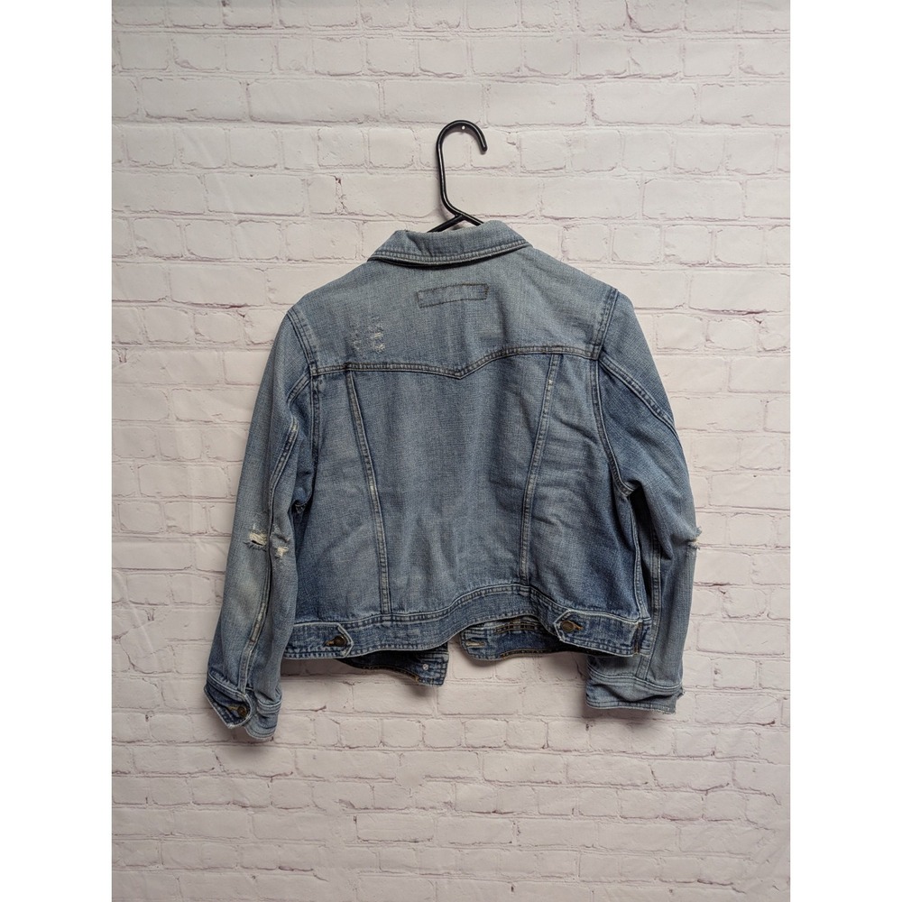 Mossimo Denim Women's Distressed Jean Jacket 18W Medium Wash EUC 039 - Picture 4 of 8